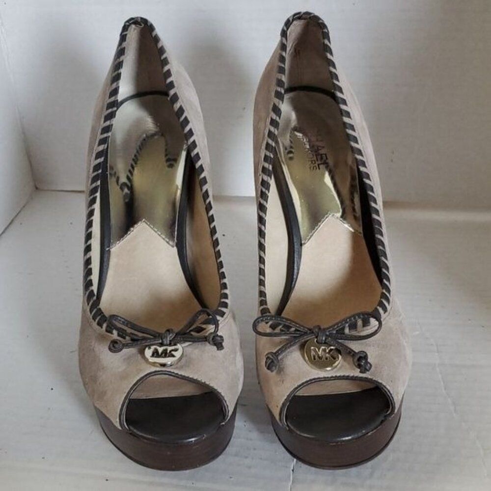 Michael Kors Stiletto Heels Pumps Platform Peep Toe Bennet Women's WOMAN'S 8.5 - Picture 13 of 16